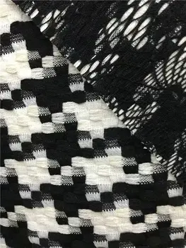 

free ship tweed fabric balck and white houndstooth fabric price for 1 meter 59"