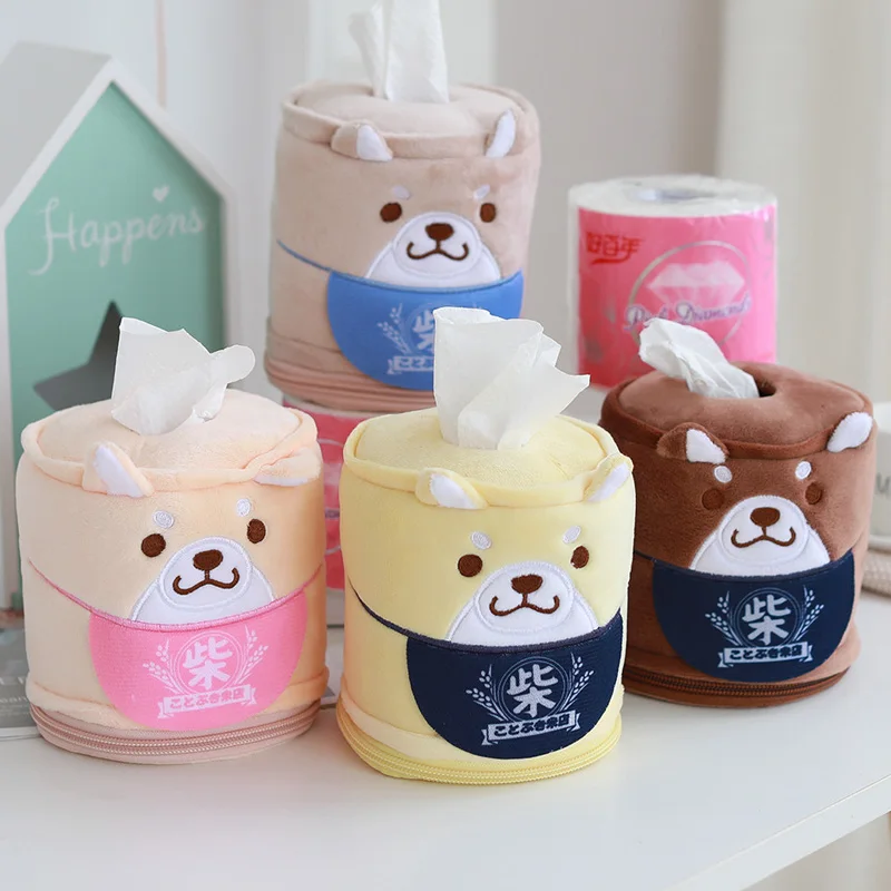 Мультфильм Шиба ину Плюшевые Куклы Kawaii мебель коробка для салфеток Рождественский подарок