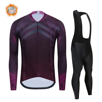 

Top Action Winter Cycling Jersey Pro Team Ropa Ciclismo Hombre Fleece Cycling Set MTB Cycling Clothing Cycling Bib Pants Set