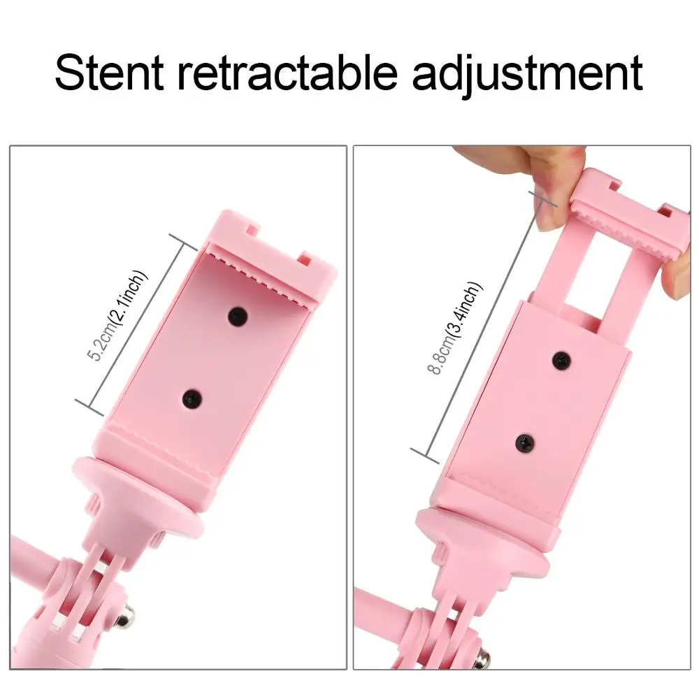 Pink Tripod with Bluetooth Shutter Remote 1/4in Mount Holder for Selfie Ring Light Powder Room Photo Studio Shooting Video Live