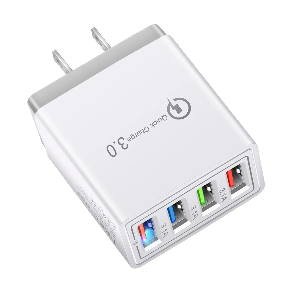 Сетевое зарядное устройство QC 3 0 usb хаб с 4 портами адаптер питания 5a вилка