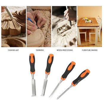 

Woodworking Chisel Set Flat Chisel with Gourd Handle Anti-Corrosion Curving Working Tool Kit