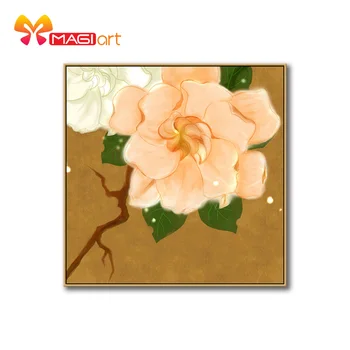 

Cross stitch kits Embroidery needlework sets 11CT water soluble canvas patterns 14CT Floral style Gardenia-NCMF224