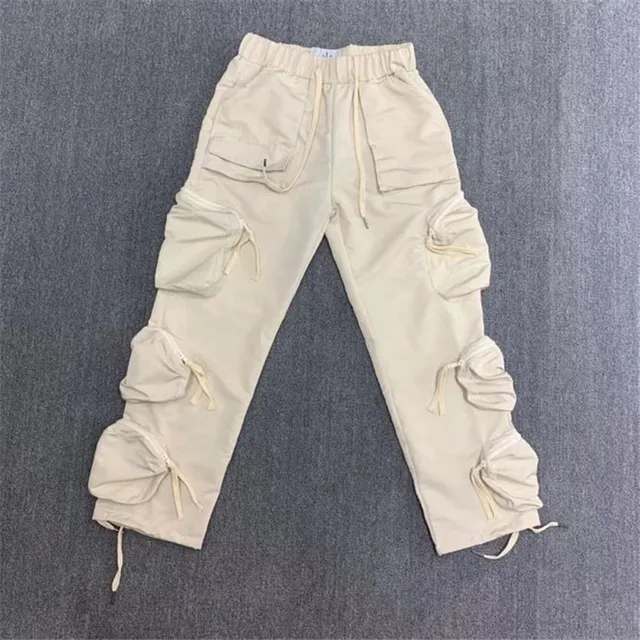 New Travis Scott Whoisjacov Pocket Cargo Pants Men Women Joggers