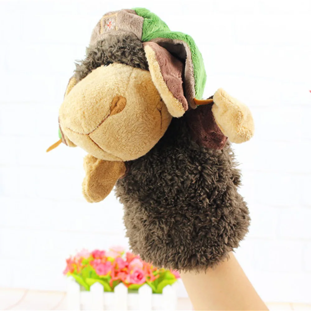 Cute Cartoon Animal Doll Parent-child Interactive Telling Story Kids Glove Hand Puppet Soft Plush Toys #B