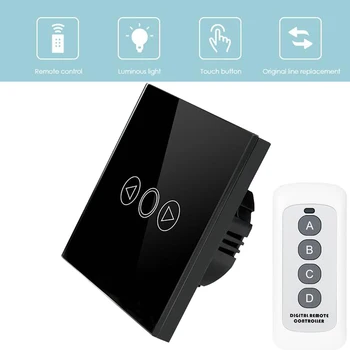 

1 Gang 1 Way Touch Dimmer RF Remote Switch Crystal Glass Panel Switch Remote Control Light Dimmer Switch 220V EU Smart Switch
