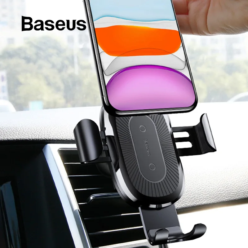 

Baseus CD Slot Wireless Car Charger for iPhone 11 Pro Max Samsung Fast Wireless Charging Charger Gravity Car Mount Phone Holder
