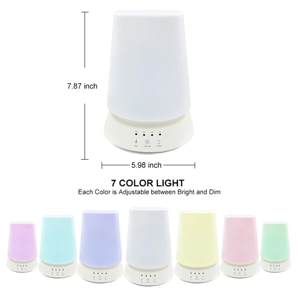 350ml LED Aromatherapy Humidifier Aroma Diffuser Dark Grain Bottom Electric Aroma air diffuser wood Ultrasonic air humidifier