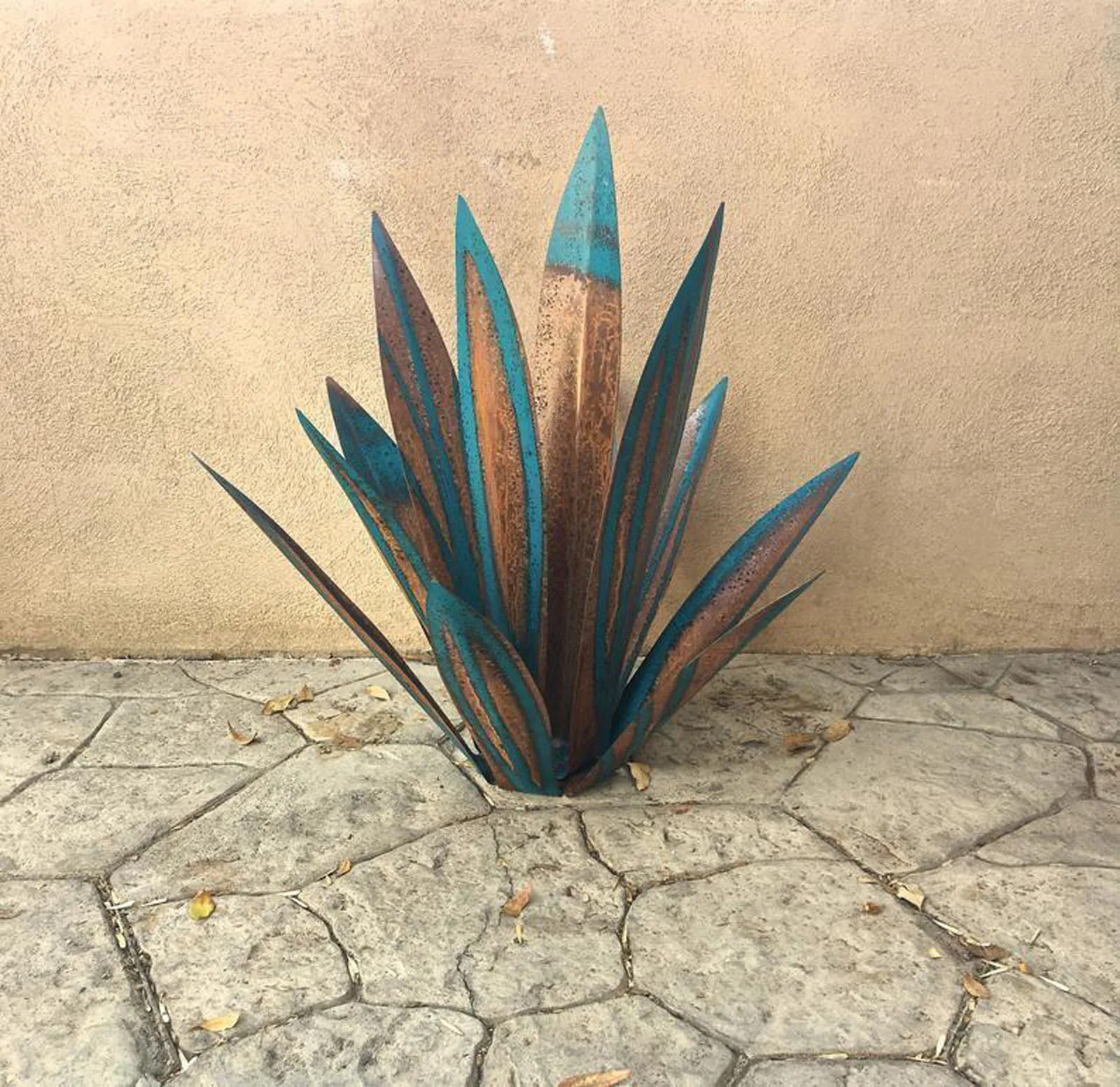 DIY Metal Art Tequila Rustic Sculpture Home Garden Yard Decoration With 9 leaves