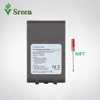 

Sales 2100mAh Li-ion 21.6V Rechargeable Battery for DYSON V6 Series Replacement Battery DC61 DC62 DC72 DC58 DC59 DC74 965874-02