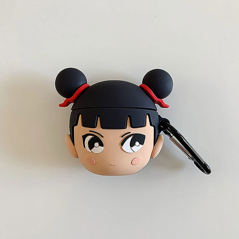 01 Супер популярный мультфильм nezha чехол для Apple Airpods защитный чехол Мягкий силикон для Airpods bluetooth гарнитура зарядка сумки - Цвет: 01