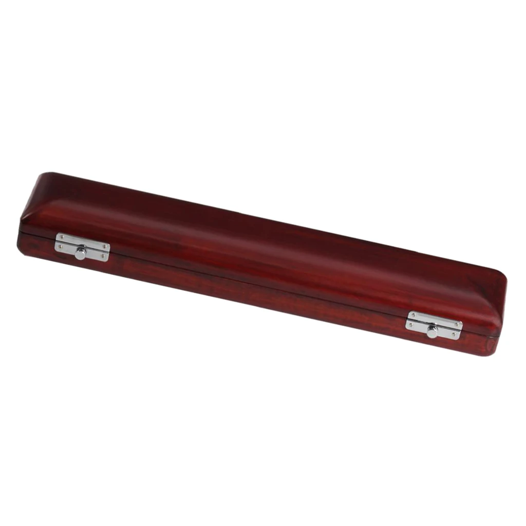 

Portable Flute Storage Box Gig Bag Wooden Case Organiser Red 43.2 X 9.1 X 6.2cm