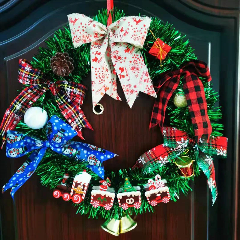 Guirnalda de Feliz Navidad, guirnaldas de trenes pequeñas, decoraciones de  pared para puerta y ventana con lazo, adornos para el hogar y vacaciones de  Halloween|Colgantes y adornos en forma de gota| -