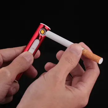 

Durable Metal Mini Usb Charging Electronic Tungsten Coil Cigarette Lighter Windproof Flameless Smoking Ignition Gadgets Man Gift