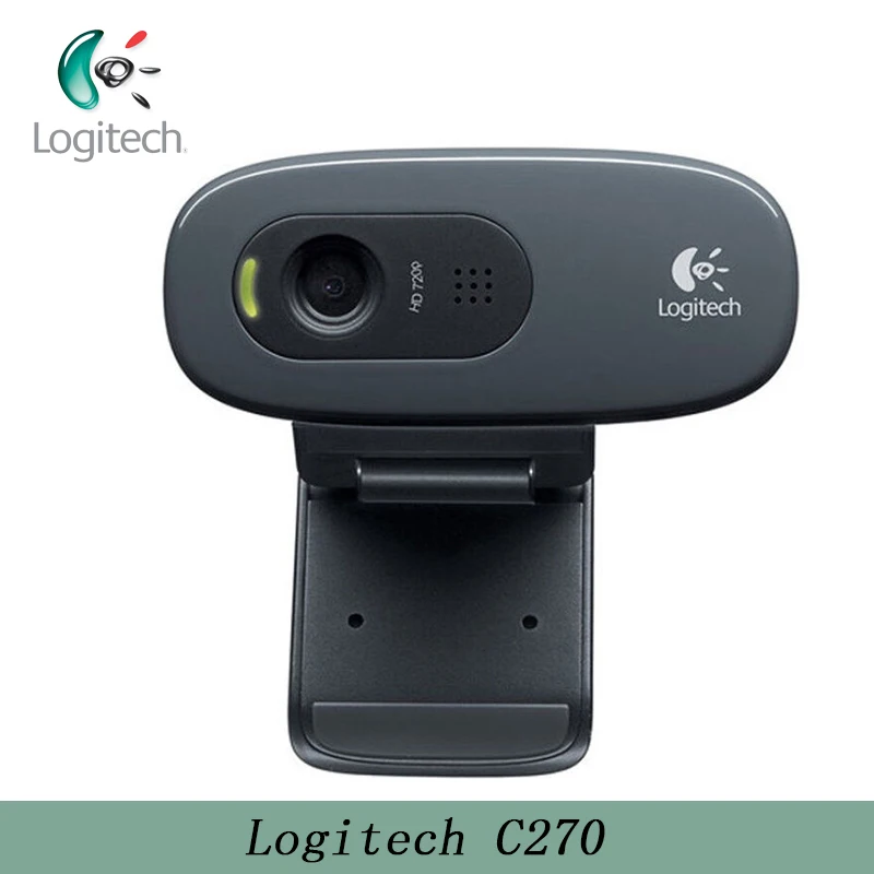 

Logitech C270 HD Vid 720P Webcam with Micphone USB 2.0 for PC Lapto Video Calling Support Official Test