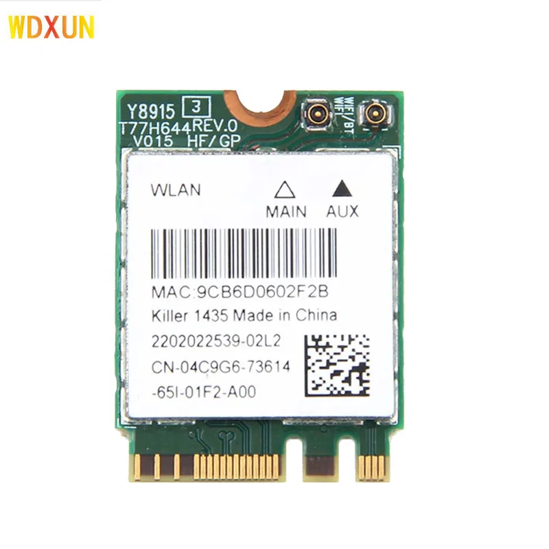 듀얼 밴드 무선 네트워크 카드 QCNFA344A 1435 802.11ac 867Mbps Wifi 블루투스 4.1 M.2 더 나은 BCM94352Z