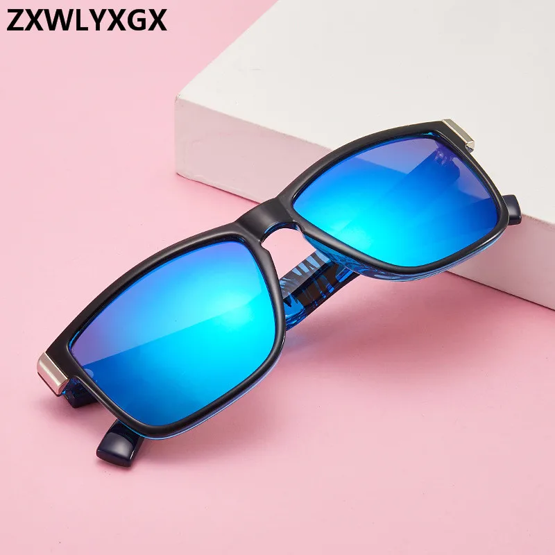 Ретро поляризационные Модные солнцезащитные очки для мужчин и женщин, фирменный дизайн, квадратная оправа, зеркальные солнцезащитные очки для вождения, UV400