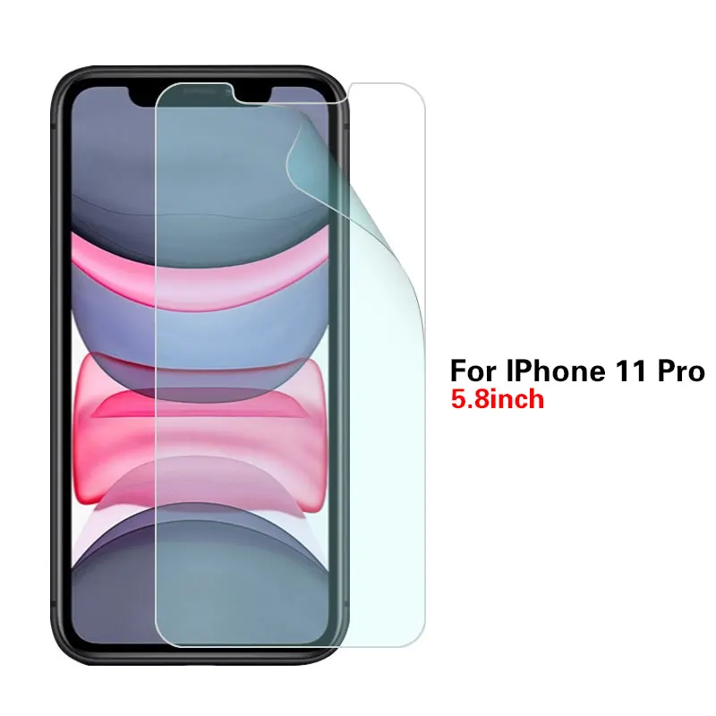 Clear ekran koruyucu ekran yumuşak Nano Film iphone 11/11 Pro/ 11 Pro Max Anti patlama HD koruyucu Film (Cam)