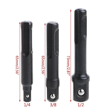 

Extension Rod 3pcs Drill Bit Adaptors Converter Hand Tool SDS Socket Driver Set