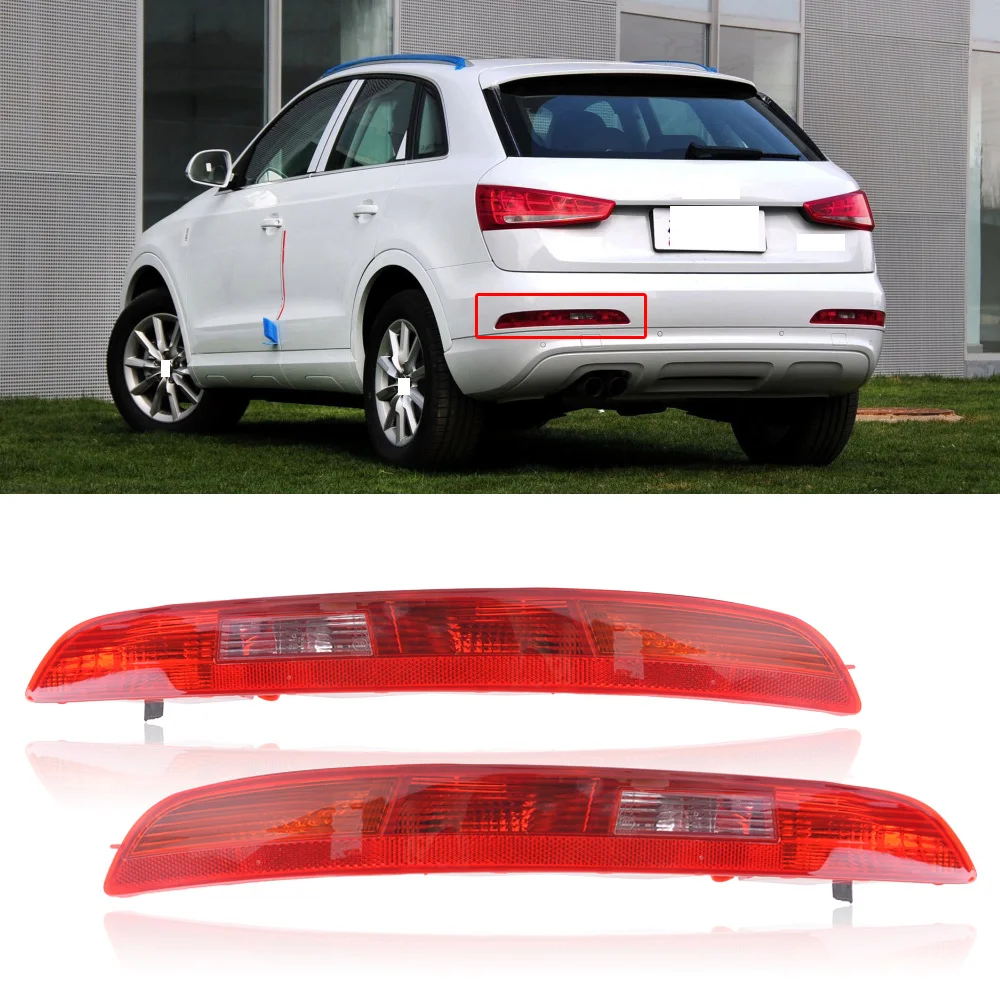 CAPQX для Audi Q3 2011 2012 2013 задний бампер отражатель тормозной светильник Предупреждение льная лампа противотуманная фара красный задний светильник