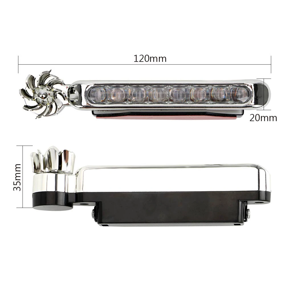1 Pair Car Daytime Running Lights No Need External Power Supply LED Wind Powered Vehicle Lights with Rotation Fan Car Lamp 1 Pair Car Daytime Running Lights No Need External Power Supply LED Wind Powered Vehicle Lights with Rotation Fan Car Lamp