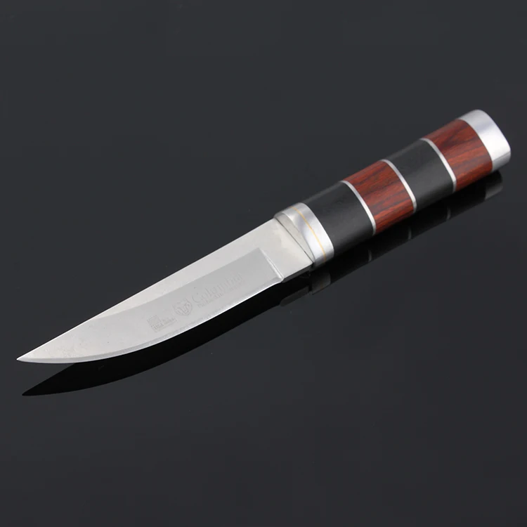 Цветной деревянный медный нож с ручкой для наружного инструмента, нож для кемпинга, ножи yangjiang