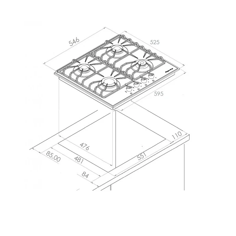 Варочная панель газовая KUPPERSBERG, FQ 601 C