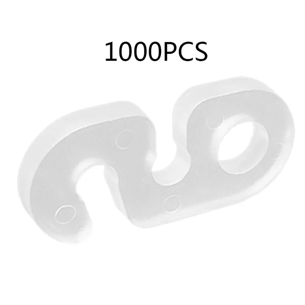 transparent 1000 шт./пакет прочный Применение рыболовные крючки Стиль Электрический органайзер для проволочных кабелей Пряжка S Форма хомут для кабеля Инструменты для ремонта - Цвет: transparent