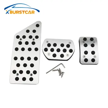 

Xburstcar Car Interior Fuel Brake Pedal Rest Foot Pedals Cover For Peugeot 3008 LHD 2014 2015 2016 2017 Accessories
