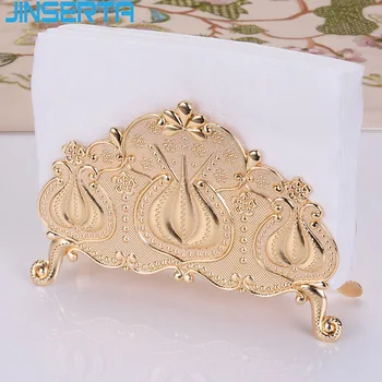 

JINSERTA Retro Metal Tissue Box Luxury Gold Tissue Holder Napkin Paper Container for Home Living Room Restaurant Desktop Decor