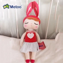 Metoo на подкладке из плюша и мягкие милые милый кролик Животные для Для детей игрушки кукла Анджела для девочек на день рождения; Рождественский подарок фруктовой серией