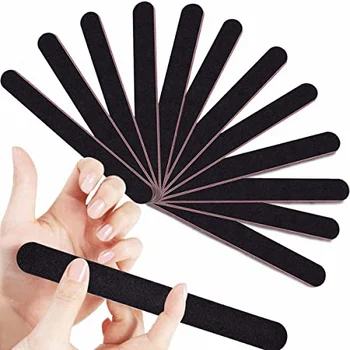 

150 PCS Professional Nail Files Buffers Set Double Sided Grit Black Washable Emery Boards for Nail Art Tool Kit