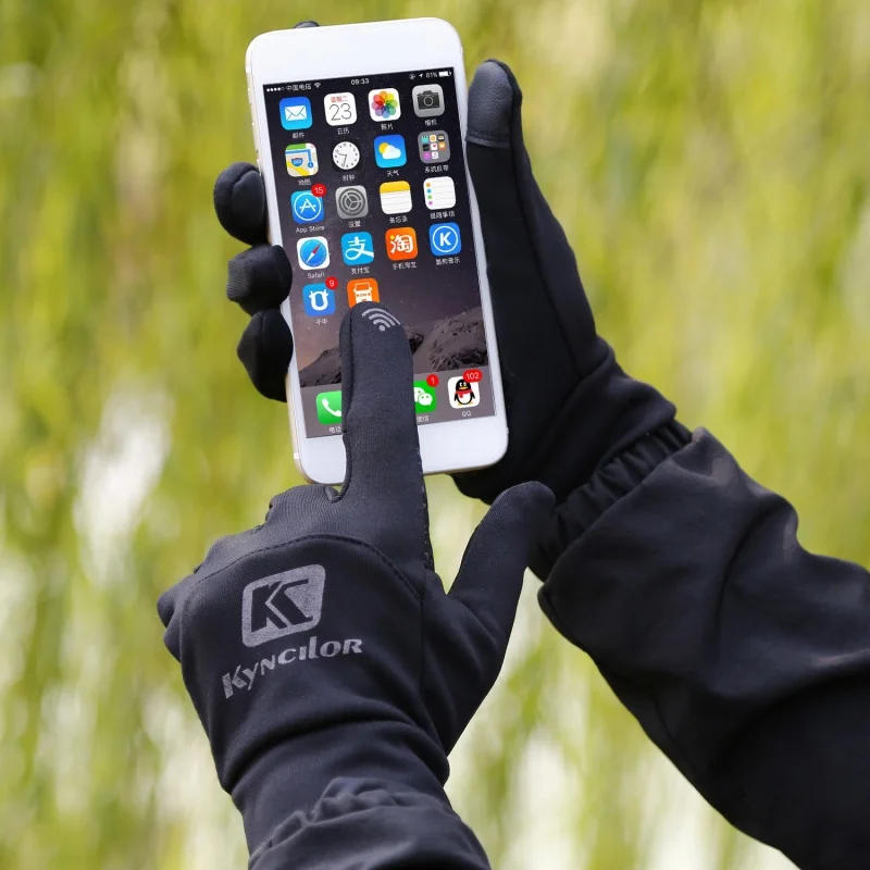 Лыжные перчатки флисовые ветрозащитные противоскользящие теплые перчатки с сенсорным экраном на весь палец для спорта на открытом воздухе, велоспорта, сноуборда