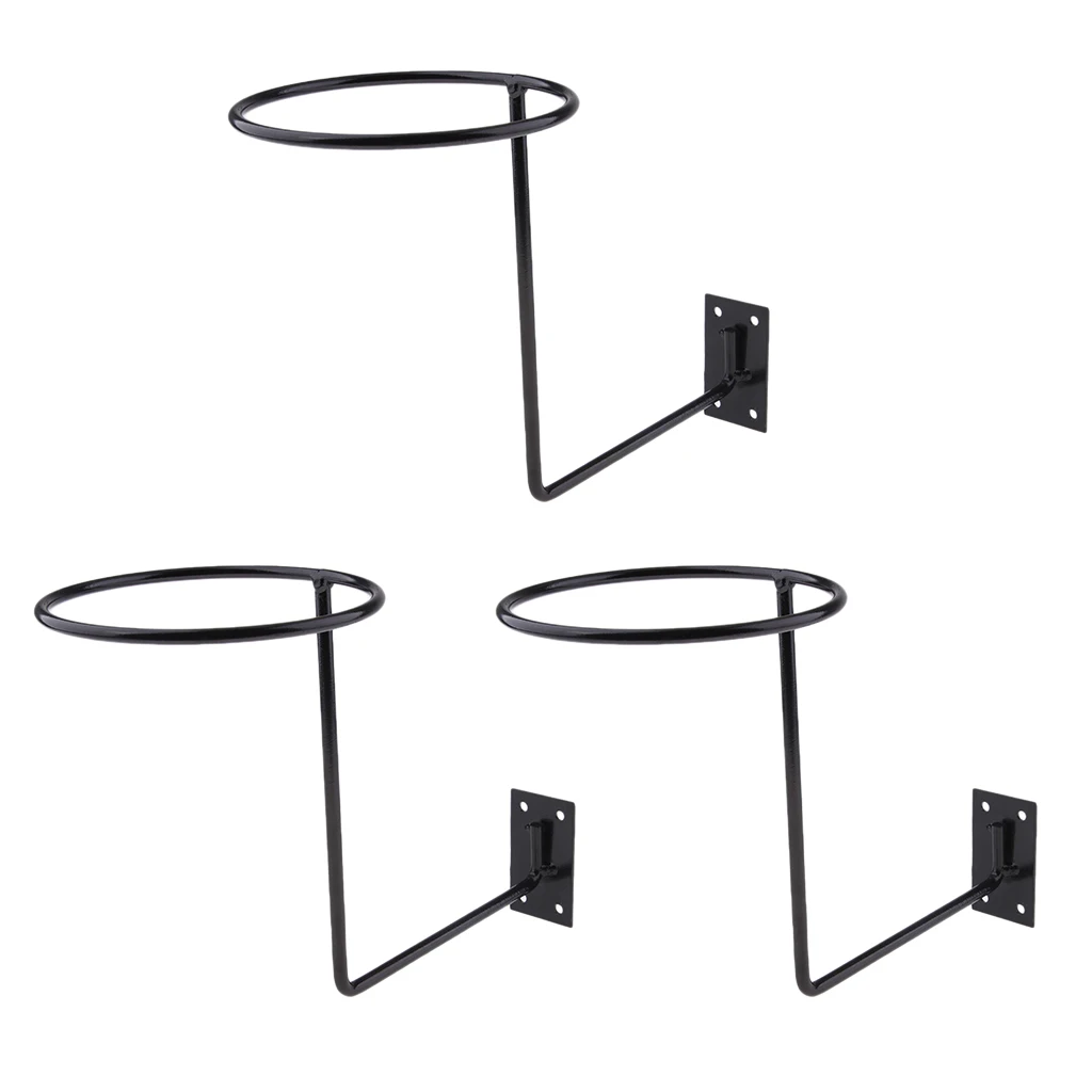 3Pcs Universal Aluminum Motorcycle Accessories Helmet Holder Hanger Rack Wall Mounted Hook for Coat Hat Cap Helmet Rack Black