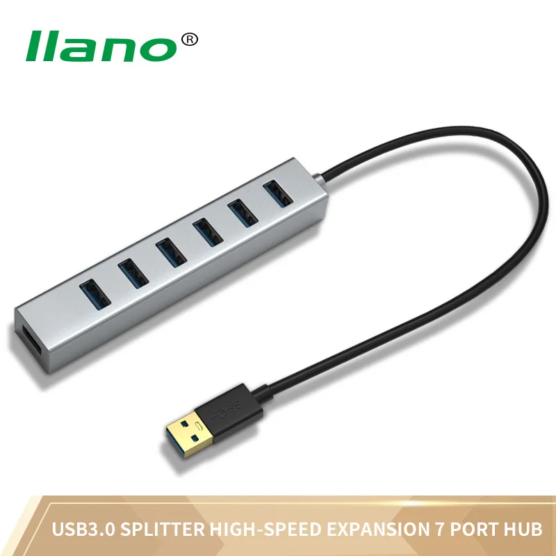 

7 In 1 USB HUB USB To USB3.0 Adapter 5Gbps High-speed Data Transfer Extender Interface Converter For Notebook Laptop Desktop