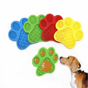 

18*18CM Creative Silicone Dog Bowls Feeder Pet Sucker Bath Wall Mounted Cup Dog Lick Distract Mat Dog Slow Food Sucker Lick Pad