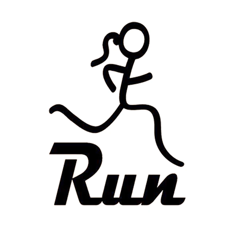 16*11.9cm Run Girl Running Funny Car Window Bumper Novelty JDM Drift Vinyl Decal Sticker Modern | Автомобили и мотоциклы