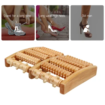 

2019 Newly Dual Wooden Foot Massager Roller Relieves Plantar Fasciitis Heel Arch Pain Stress Relief