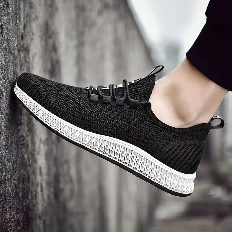 

DIHOPE Men Vulcanize Shoes Sneakers Male Air Mesh Lace Up Wear-resistant Shoes Masculino Breathable Casual No-slip Sports Shoes