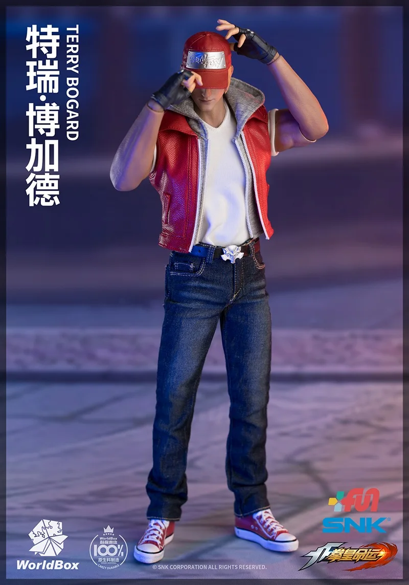 1/6 scale WorldBox KF009 King of Fighters Terry Bogard V collar t-shirts 