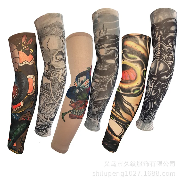 

Tattoo Oversleeve Outdoor Sun-resistant UV-Protection Riding Driving College Style Sleeves Arm to Cover