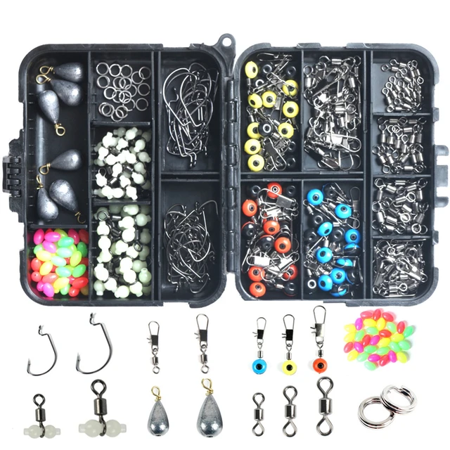 251pcs/box Portable Fishing Tackles Set Box Sea Rock Fishing Tools