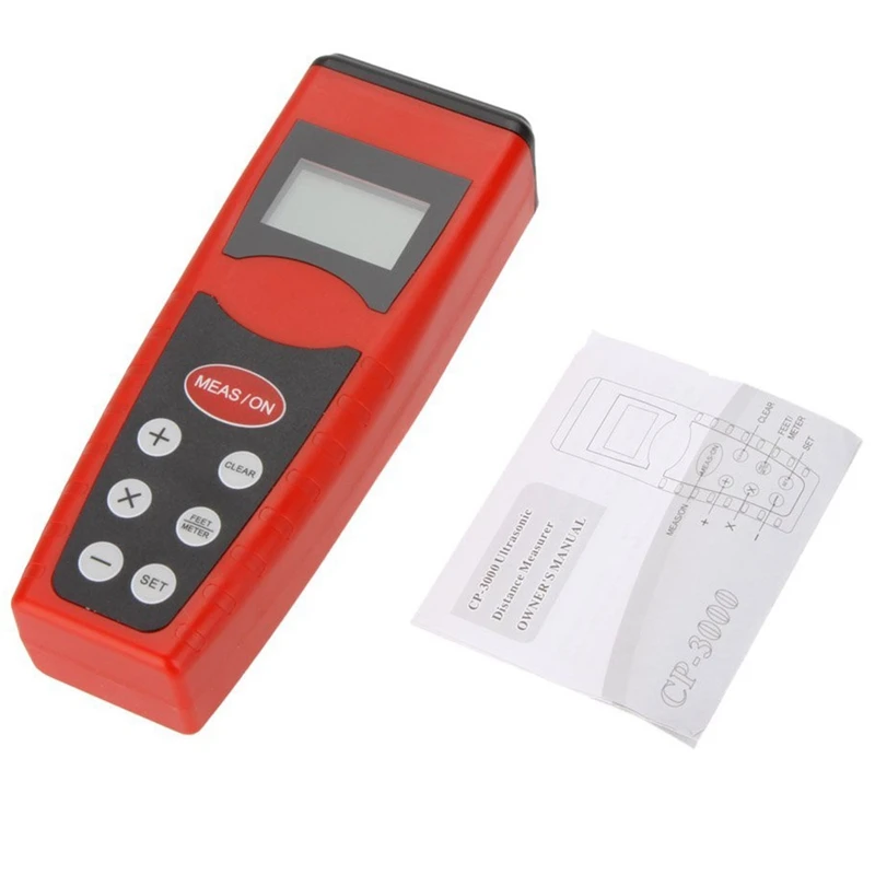 Handheld CP-3000 ultrasonic rangefinders surveyor Odometer w / Laser Point& LCD backlight