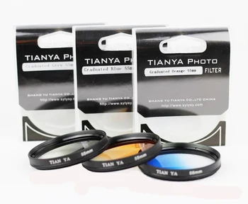 

37 40.5 49 52 55 58 62 67 72 77 82 mm Graduated Gradual Color ND Grey Orange Blue lens Filter for canon nikon pentax camera