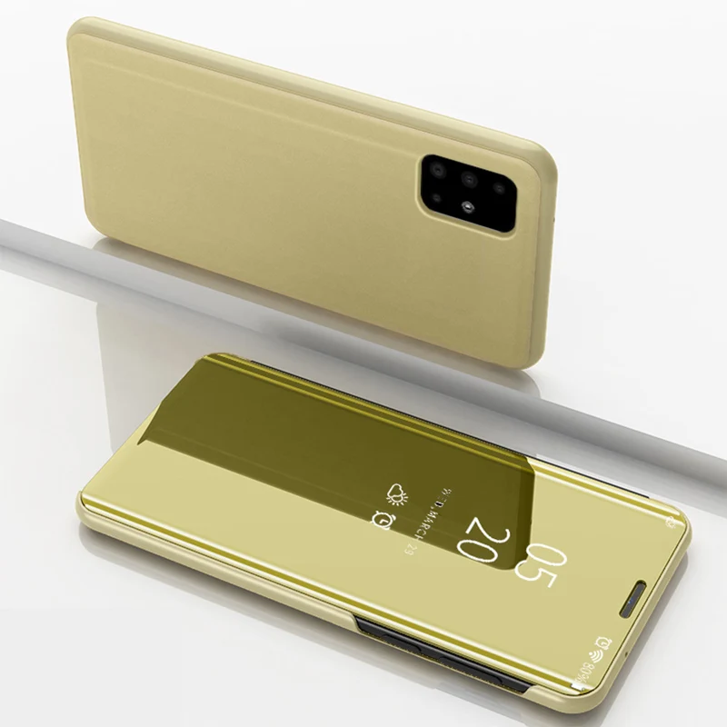Для Samsung A51 A71 A30 A40 A50 A60 A70 A70s A80 A90 5G чехол зеркальный кожаный для Galaxy A6S A10s A10e A20s A20e