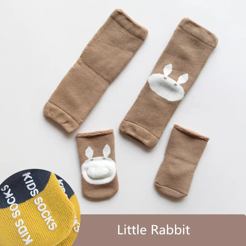 Rabbit Теплые гетры для маленьких мальчиков и девочек; комплекты носков; Красивая однотонная детская одежда с рисунком животных; сезон осень-зима; аксессуары; плотные гетры - Цвет: Rabbit