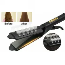 Многофункциональный четырехскоростной термостат, Керамический выпрямитель для волос с отрицательными ионами, электрическая шина, выпрямитель для волос