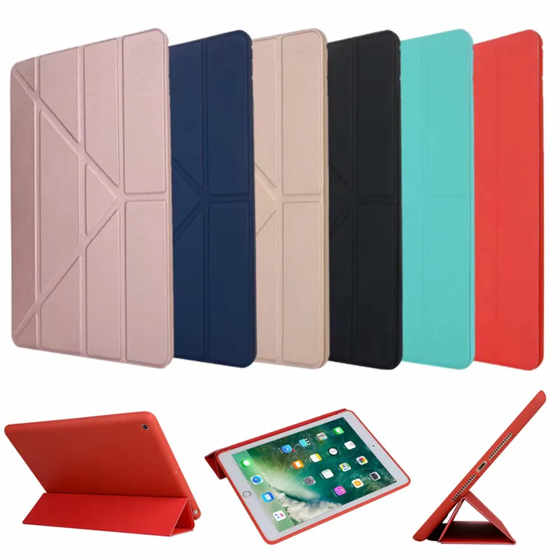 

Luxury pu leather for ipad air2 new smart cover Soft TPU Bumper Edge for iPad air 2 case tablet Sleep Wake up case