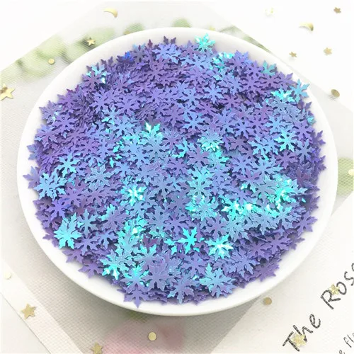 AB purple Макарун Снежинка блестки 10 мм блестки для ногтей свободные блестки ПВХ пайетки ремесла Рождественская вечеринка Декор DIY аксессуары ручной работы - Цвет: AB purple