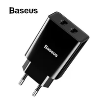 Baseus Mini Dual USB зарядное устройство 10,5 Вт для iPhone 11 Pro X 8 7 Plus Xs Max 5 в 2A портативное зарядное устройство для samsung Xiaomi huawei